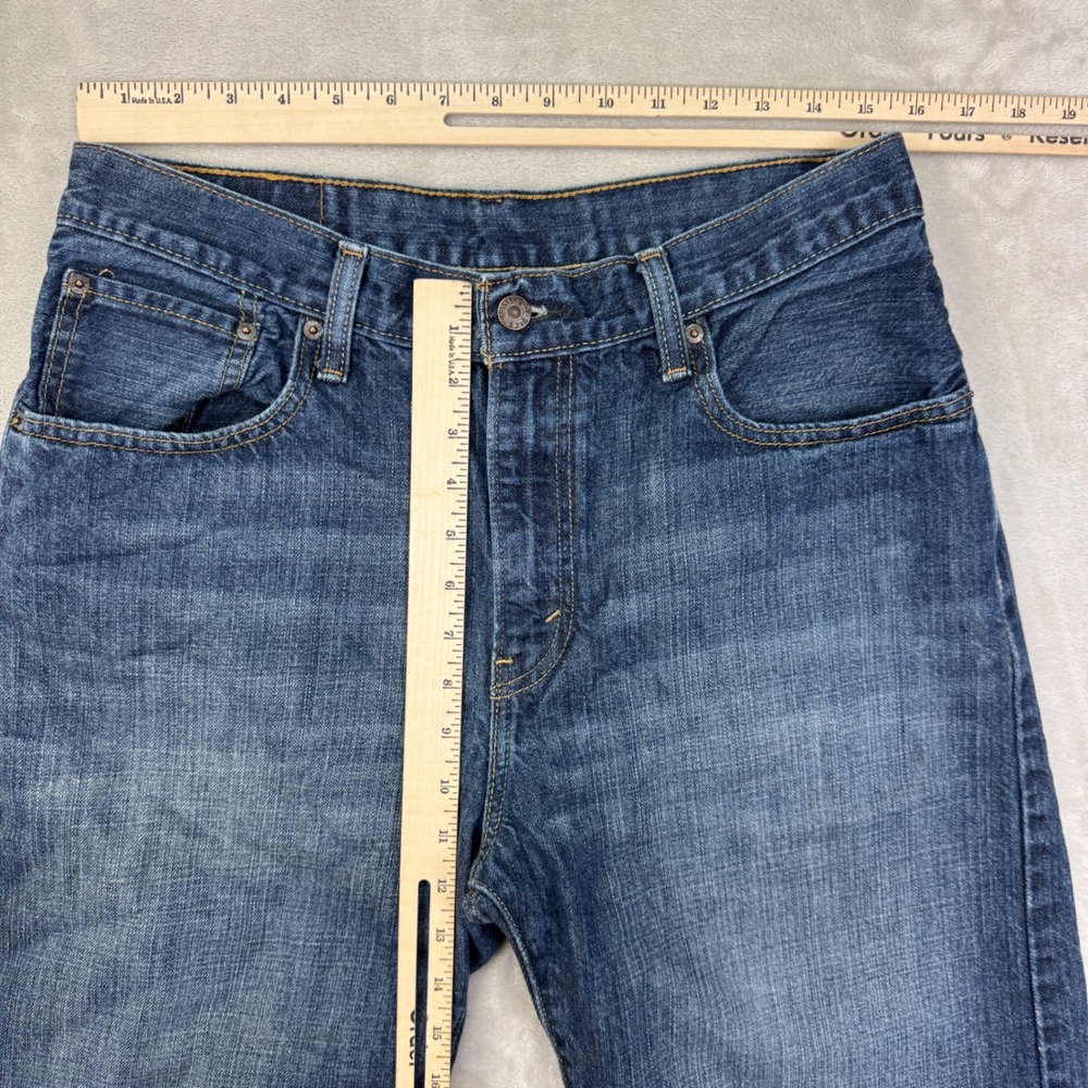 Levi 569 Shorts Mens 32x22 Blue Loose Straight Denim 11" Baggy Y2K Skater Jorts - Picture 8 of 13